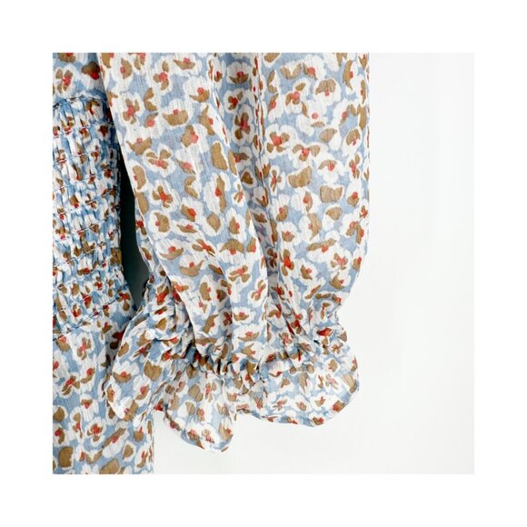 Tommy Hilfiger Women's Chiffon Floral Dress in Light Blue M - Picture 2 of 6